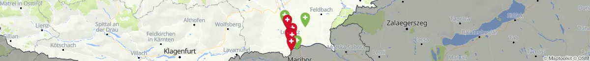 Kartenansicht für Apotheken-Notdienste in der Nähe von Gralla (Leibnitz, Steiermark)